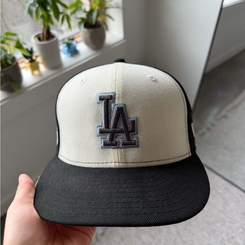 New Era 59FIFTY Black Crown with Pink Undervisor Fitted Cap